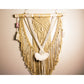 Large Beige and White Macrame Wall Hanging