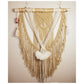 Large Beige and White Macrame Wall Hanging